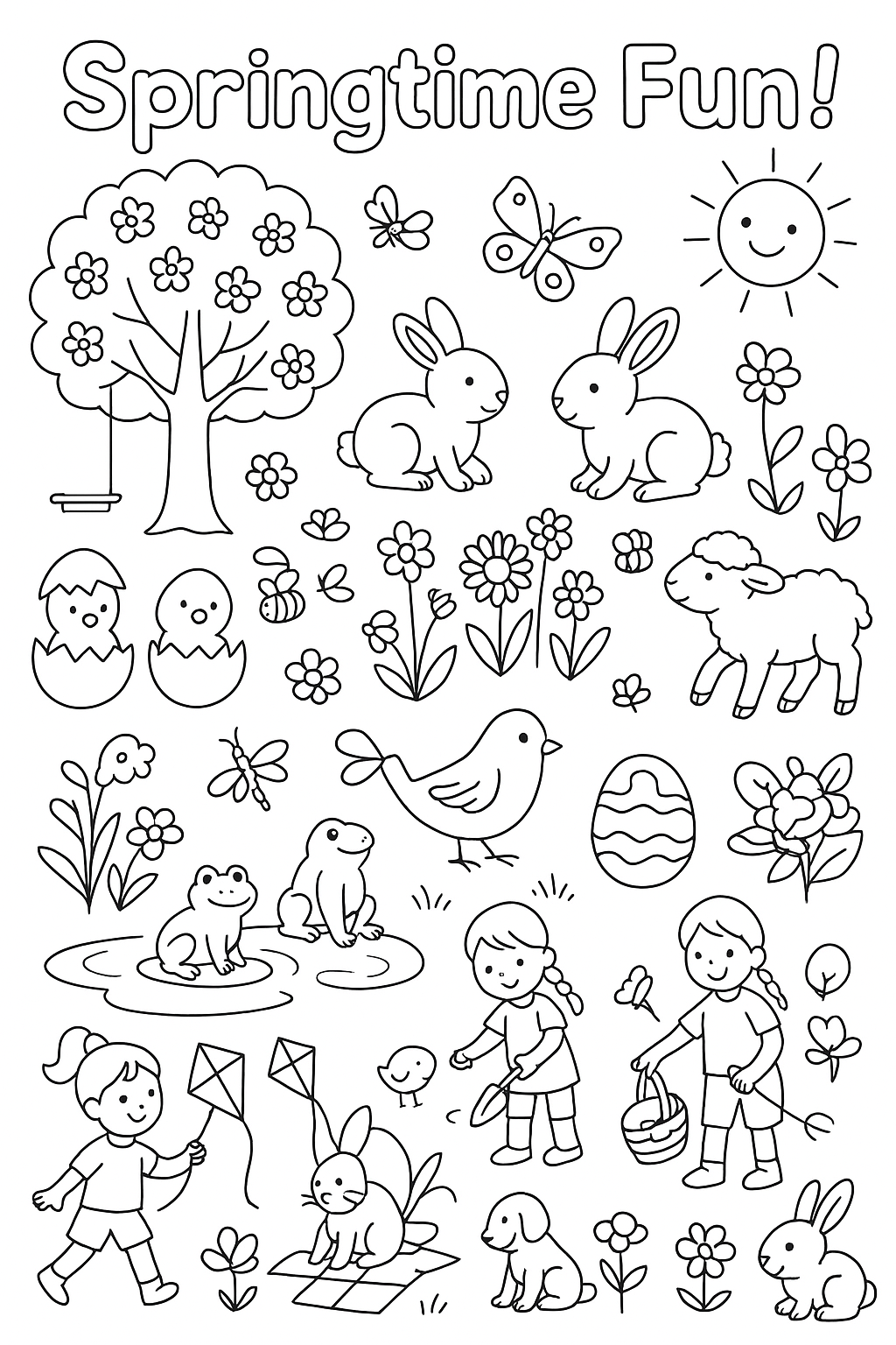 Spring Coloring Pack- 16 Pages