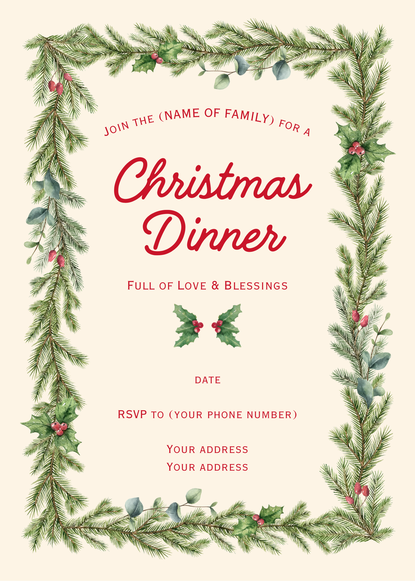 Christmas Tree Invitation