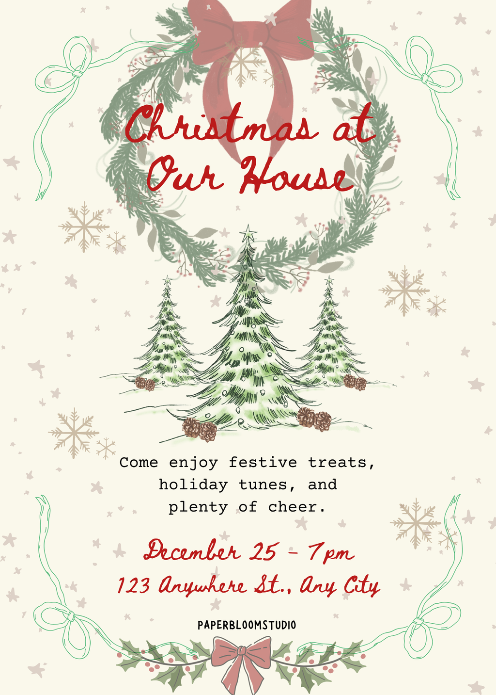 Christmas Invites Bundle- 6 Invites!