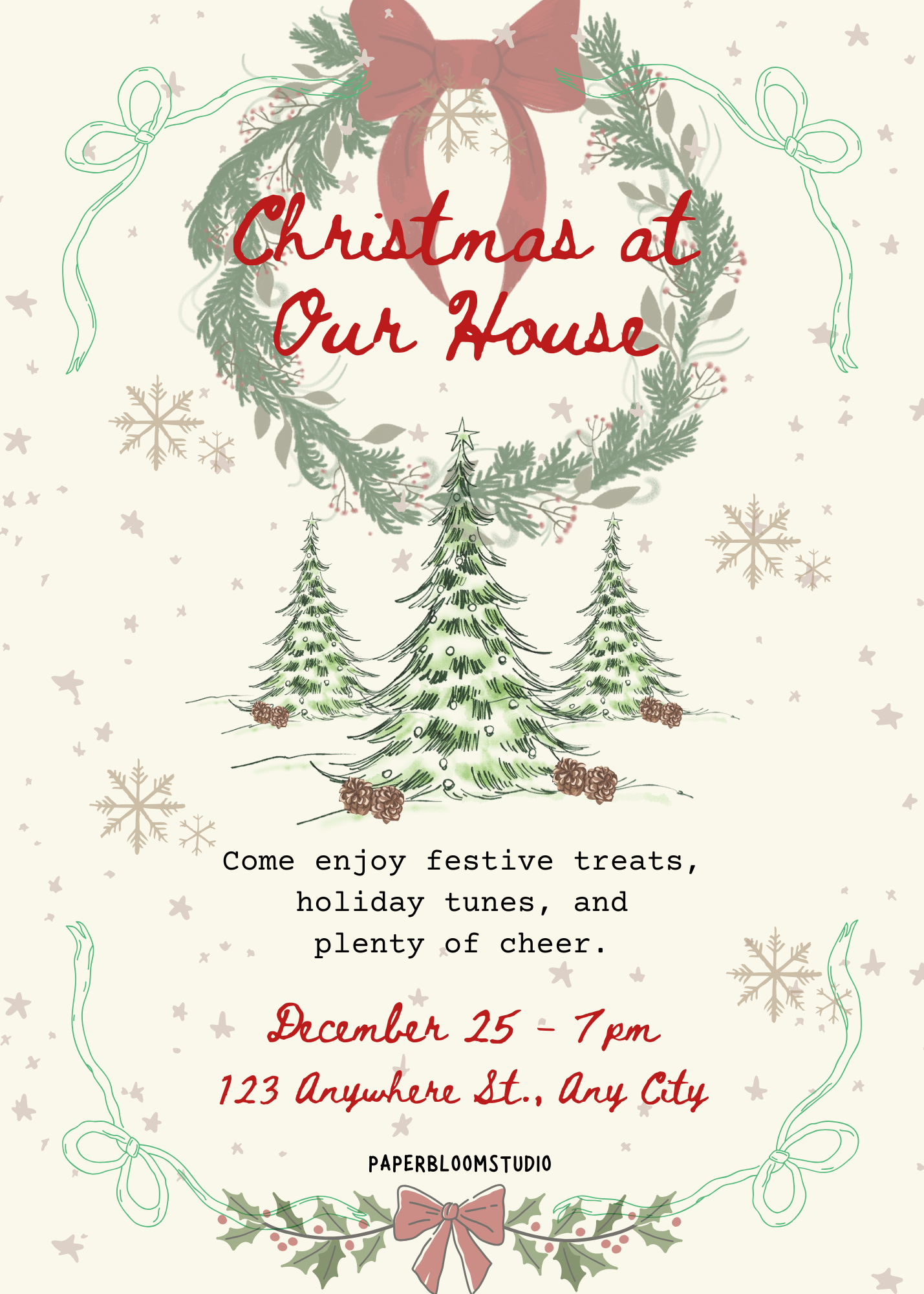 Christmas Invites Bundle- 6 Invites!